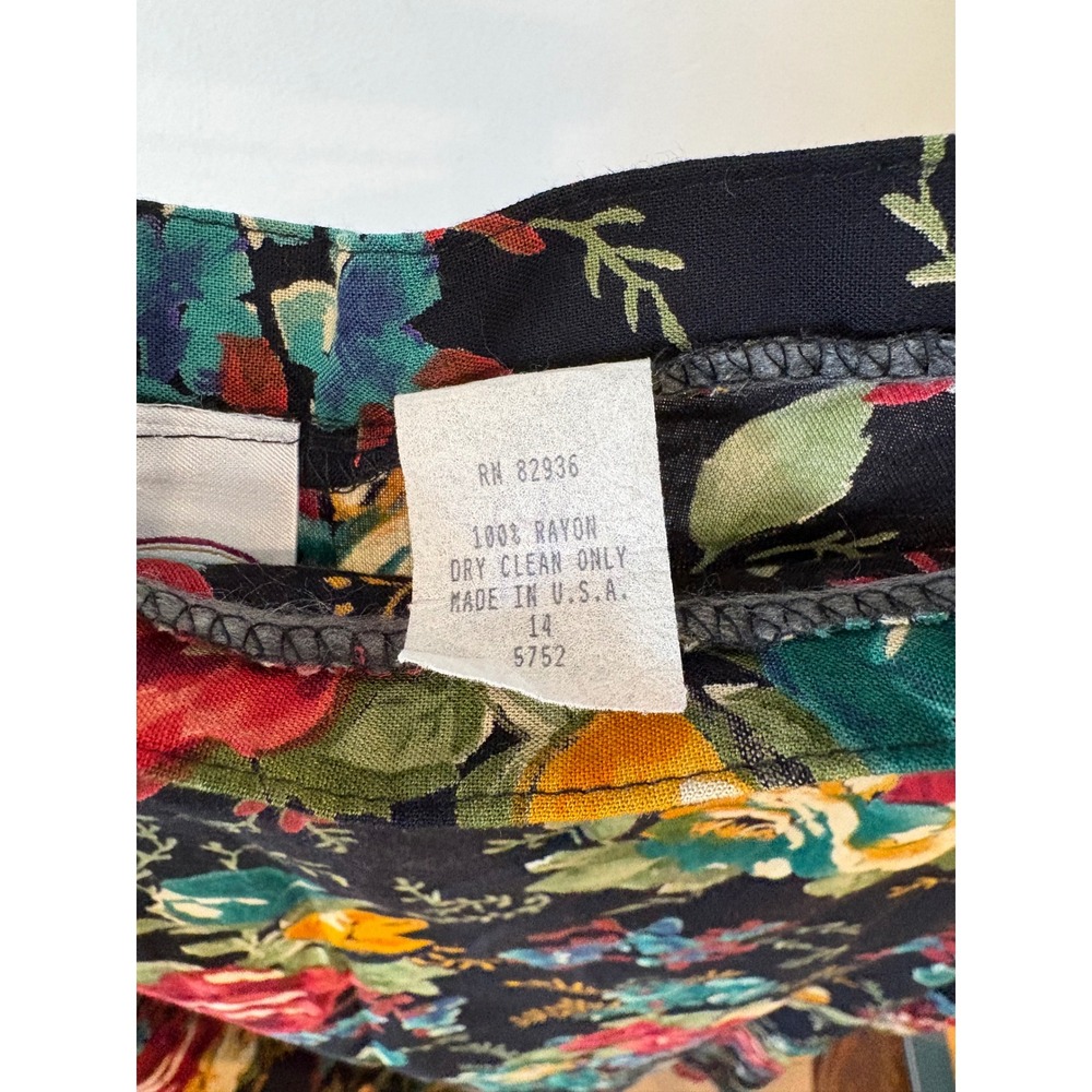 Vintage Diana Marco Floral Maxi Skirt Made in USA - Picture 4 of 6